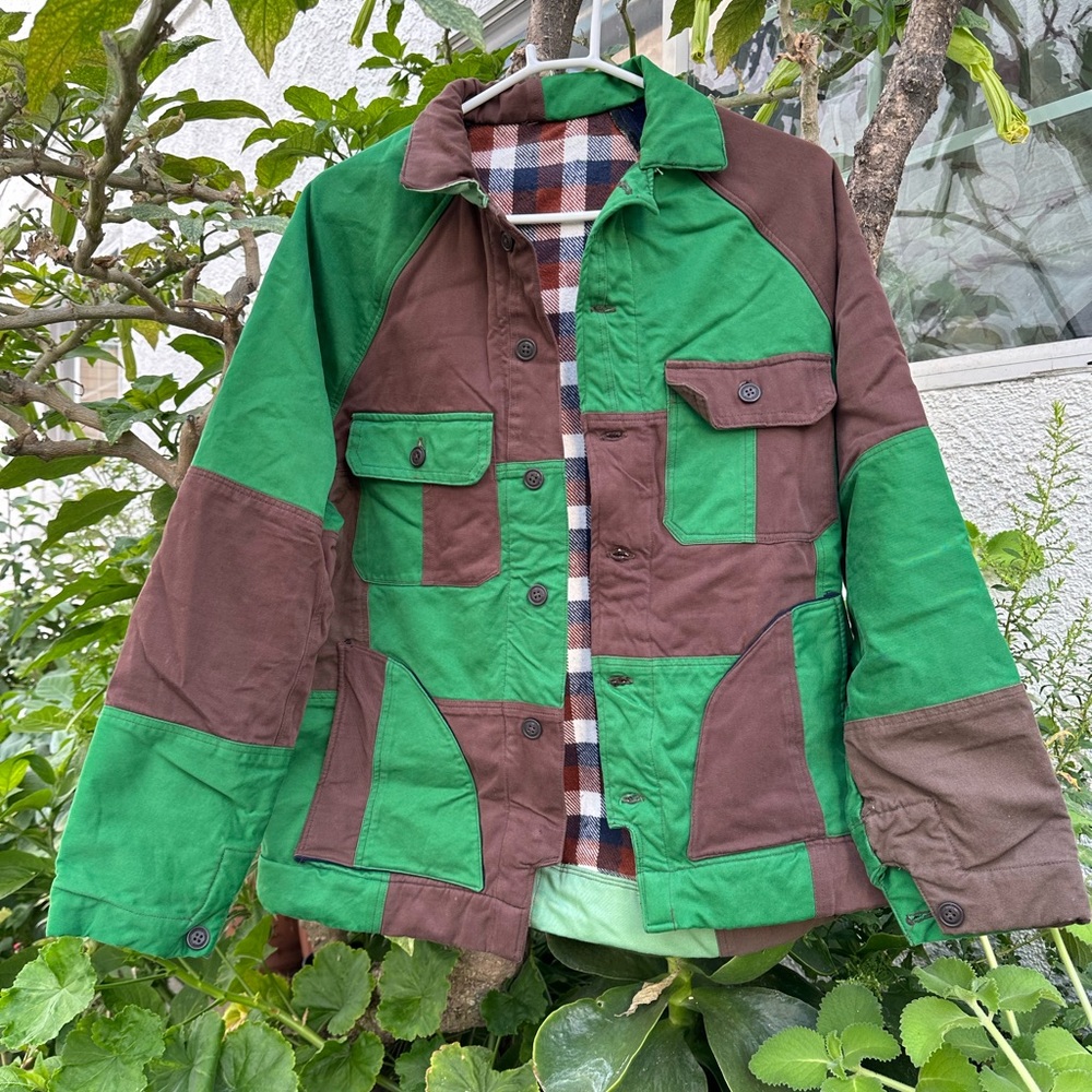 Jacket remade with chinos pants